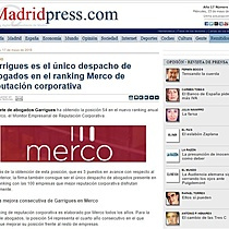 Garrigues es el nico despacho de abogados en el ranking Merco de reputacin corporativa